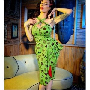 🦄 Deadly Dames Voodoo Vixen Dress Monster Print